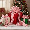 Candy Printed Christmas Bow Ribbon Handmade DIY Christmas Wrapping Ribbon Xmas Bows Decorative Bow Decorative Webbing