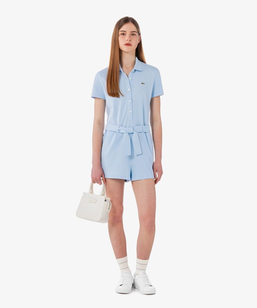 LACOSTE Женский мини-комбинезон с коротким рукавом из пике Ef1823-56G Hba