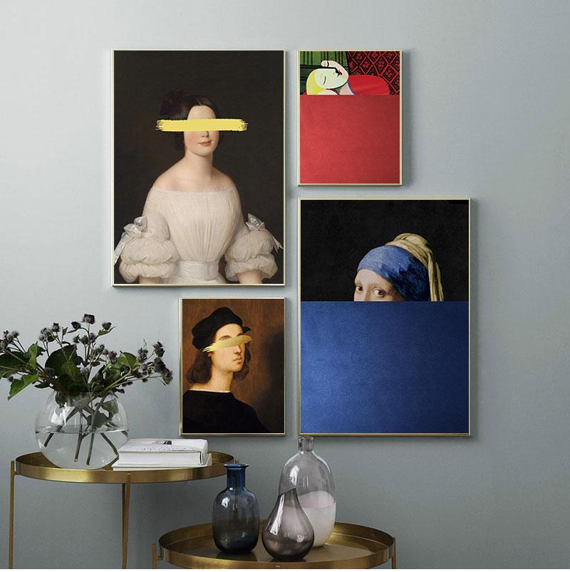 Всемирно известная картина, настенное искусство, фэнтези, холст, постеры и принты, фигурка, креативная настенная картина для украшения гостиной, без рамки