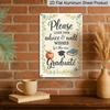 2D Flat Aluminium Decorative Signs and Plaques for Graduates: Distinctive Wall Art Featuring Advice and Well-Wishes for Fresh Starts - Great for