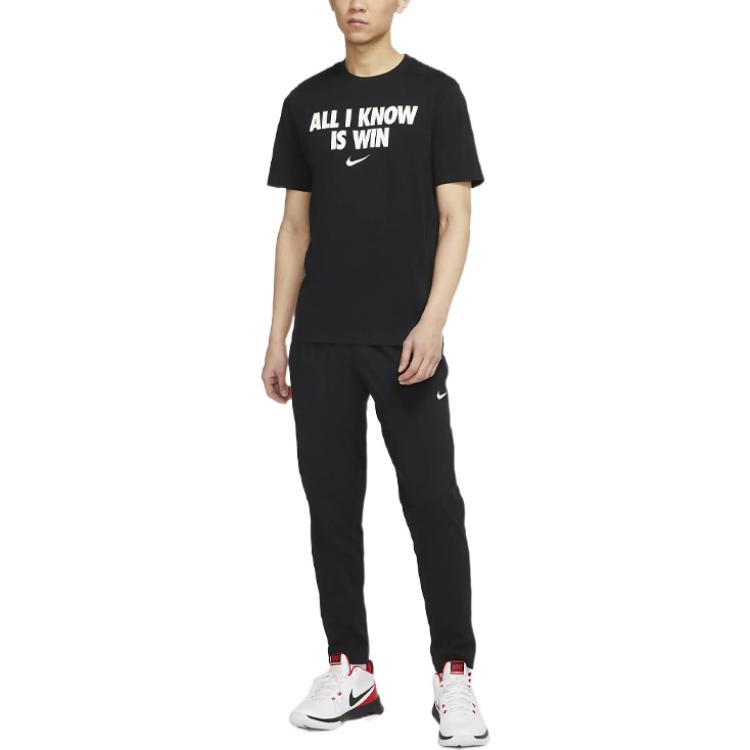 Nike Футболка All I Know Is Win с графическим принтом и круглым вырезом, мужские топы, черные DD0774-010