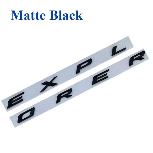 YCGQ2 Chrome Black Logo Explorer Emblem Leters Car Front Hood Emblem Bonnet Bagde For Ford Explorer 4 5 6 Explorer Sticker Accessories