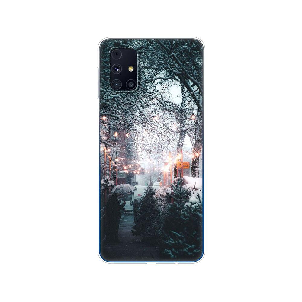 Для Samsung M31s чехол 6.5 Tpu мягкий силиконовый чехол для задней панели телефона для Galaxy M31S M 31S m317f m317 Funda зима снег рождество