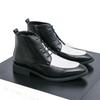2025 Men Casual Ankle Boots Luxury Design Leather Lace-up Business Shoes Italian Style Elegant Evening Dress Mens Chelsea Boots