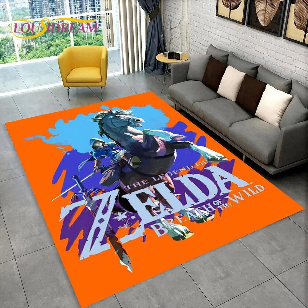 2025 3D Z-Zelda2 Game Cartoon Rug Carpet for Living Room Bedroom Home Decor,Floor Mat Non-slip Decoration for Sofa Doormat Kids