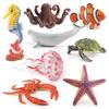 Simulation Of Marine Animal Models 8 Beluga Whales, Turtles, Clownfish, Seahorses, Octopuses, King Crabs, Static Ornament Toys