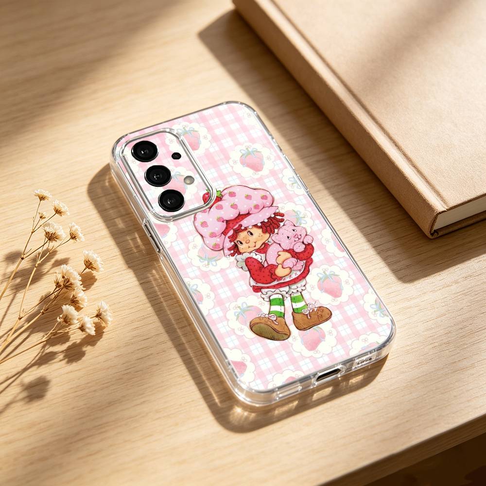S-Клубничный S-Клубничный Торт Волна Чехол для телефона Для Samsung S25,24,21,22,23,30,Ultra,20,Plus,Fe,Lite,Note Прозрачная Крышка