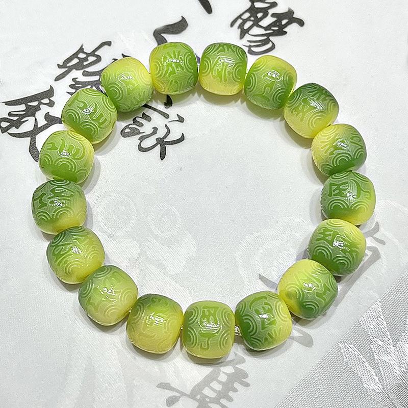 Натуральный корень Бодхи, бусины, мантра, шесть символов, буддийские бусины, браслет для женщин и мужчин, четки, талисман, украшение, ювелирные изделия