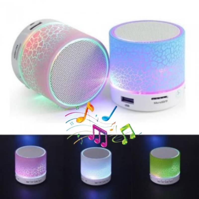 Portable Mini Cracked Bluetooth Speaker With Led Light Wireless Speaker Gift Car Home Outdoor