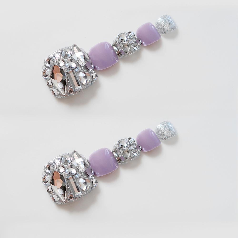 Накладные ногти Искусственные ногти на ногах Квадратная форма Кончики для ногтей Отсоединяемые Накладные ногти Женские