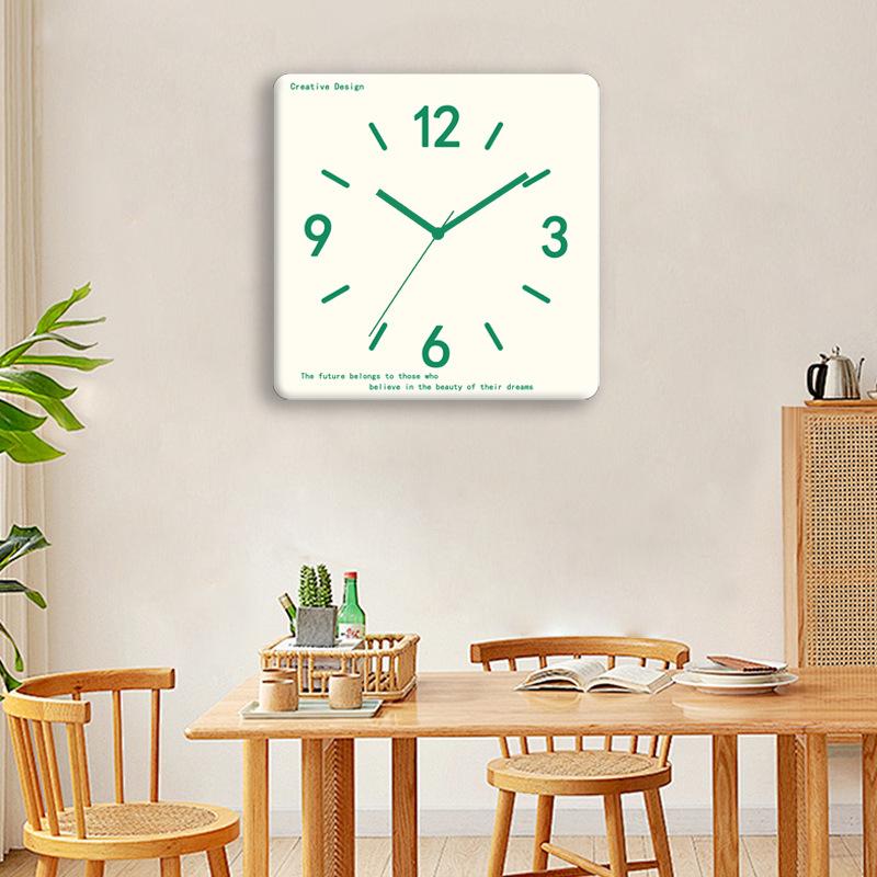 Минималистичные настенные часы для гостиной, Современные креативные часы класса люкс, Квадратные бесшумные настенные часы, Бесшумные настенные часы для ресторана