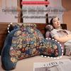 Large Cartoon Jacquard Bedside Pillow - All-Season Lumbar Support for Bed and Office