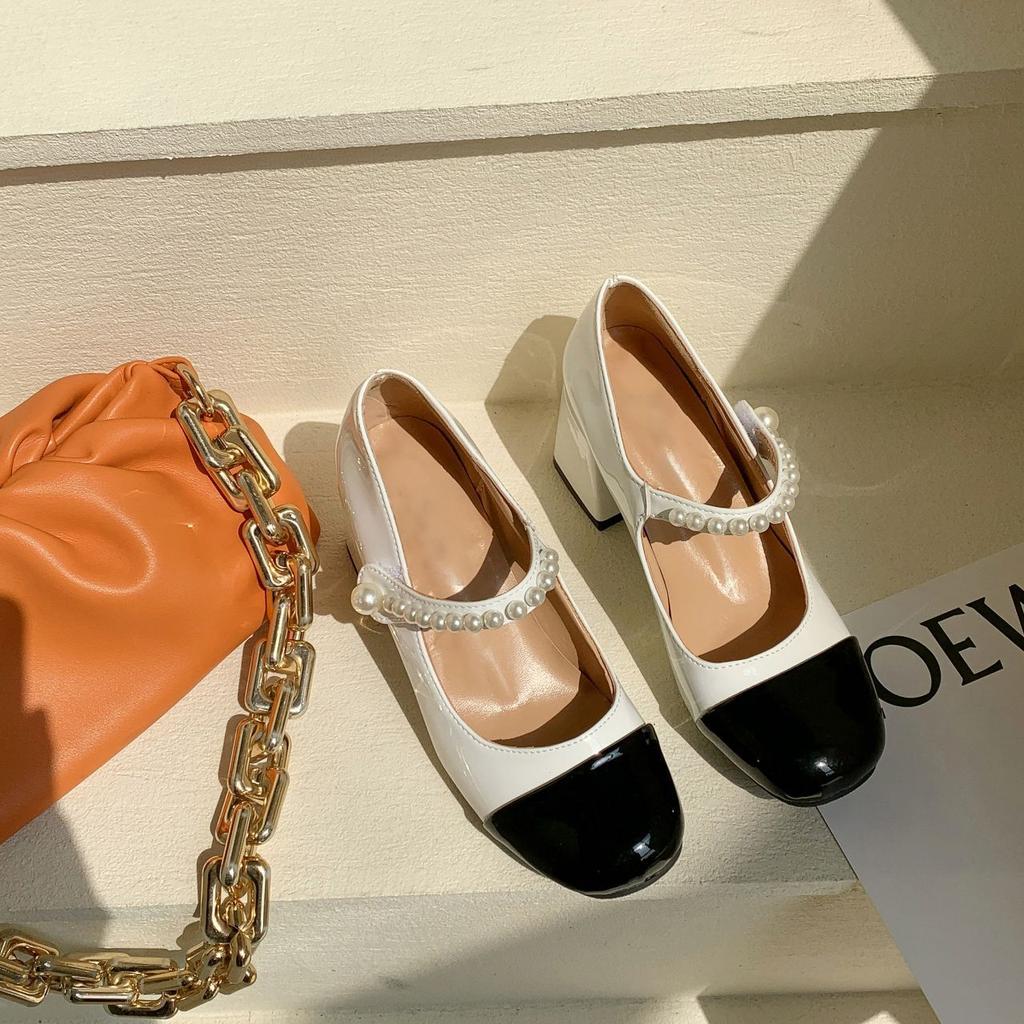 Французские туфли-лодочки Xiaoxiangfeng женские 2025 весна и лето новая модная универсальная и красивая ретро обувь Мэри Джейн женская обувь