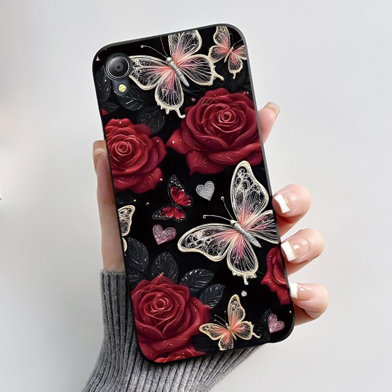 For Asus ZenFone Live L1 L2 ZA550KL Soft Case Fashion Butterfly Flower Black Silicone Phone Casing Asus X00RD ZA550KL Back Cover