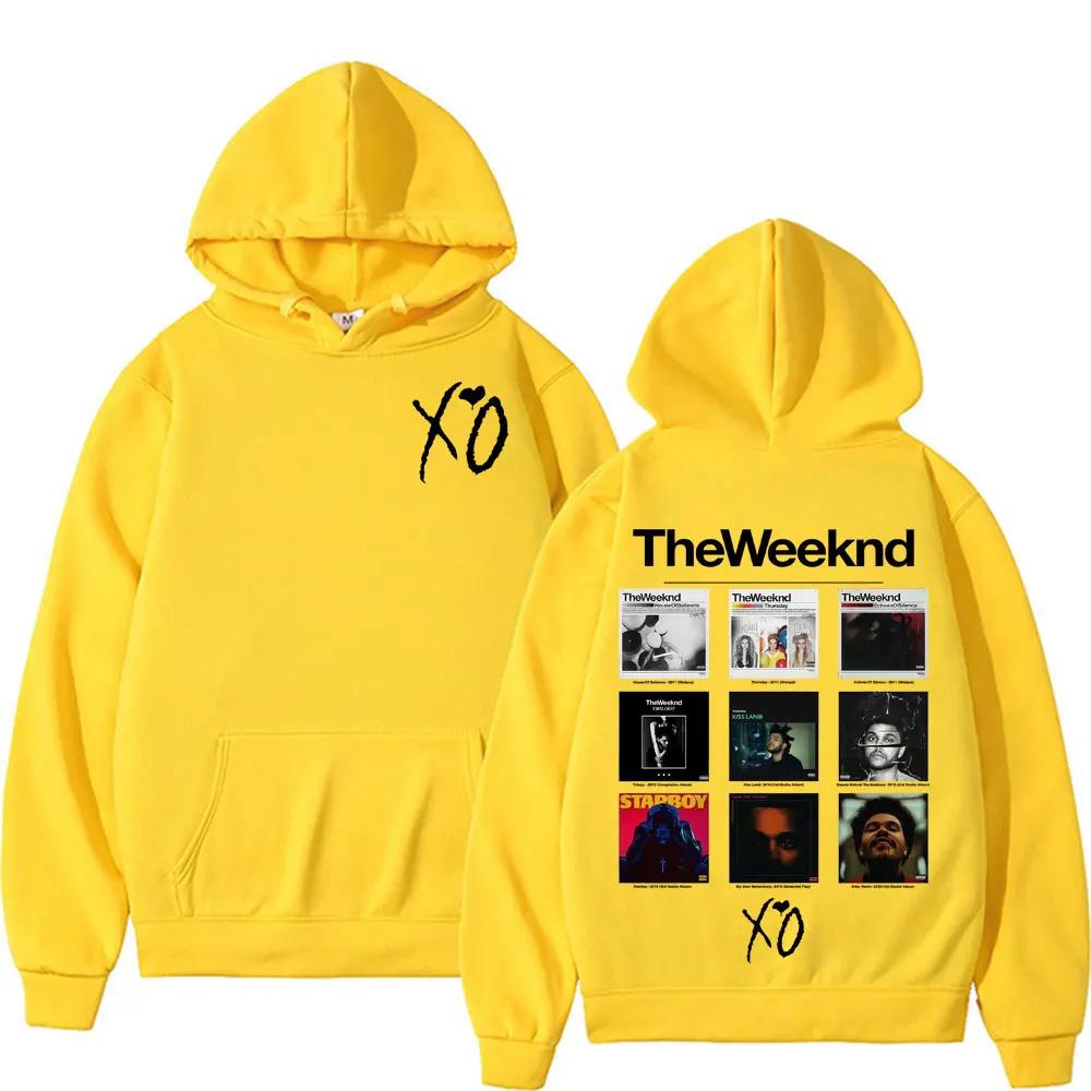 Худи с графикой обложки альбома рэпера The Weeknd Мужские Женские Модная Музыкальная Толстовка Жилет Удобное Худи