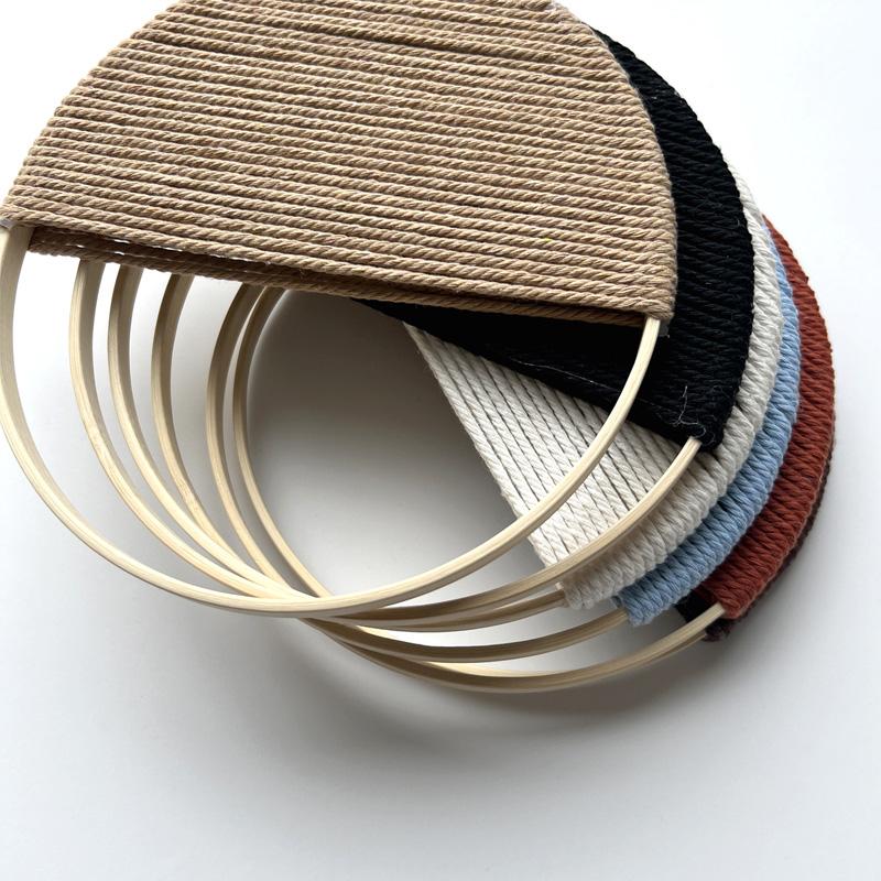 2Pcs/Set Ideal Bohemian Circular Chic Hand Woven Wall Hanging Cotton Rope Home Decor Tapestries