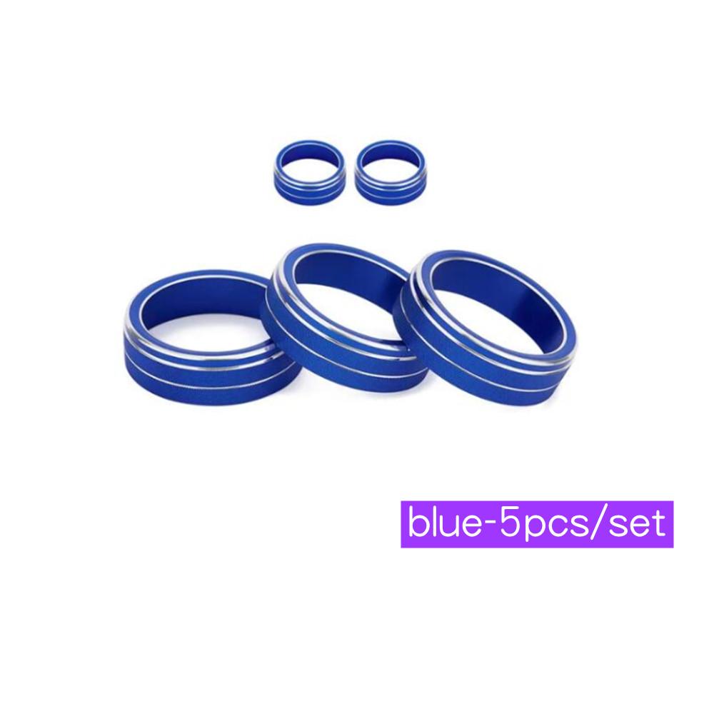 For Volkswagen VW Golf MK7 2014-2020 Aluminum Alloy Car Air Conditioning Knob Cover Control Switch Decoration Ring Trim Stickers