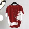 Summer Women Pullover Thin Rib Knitted Femme Tops
