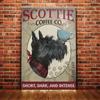 Металлическая табличка Sotie Dog Настенный декор Шотландский терьер Bubble Coffee Co. Подвесная табличка Алюминиевая вывеска Постеры Табличка 8x12 дюймов