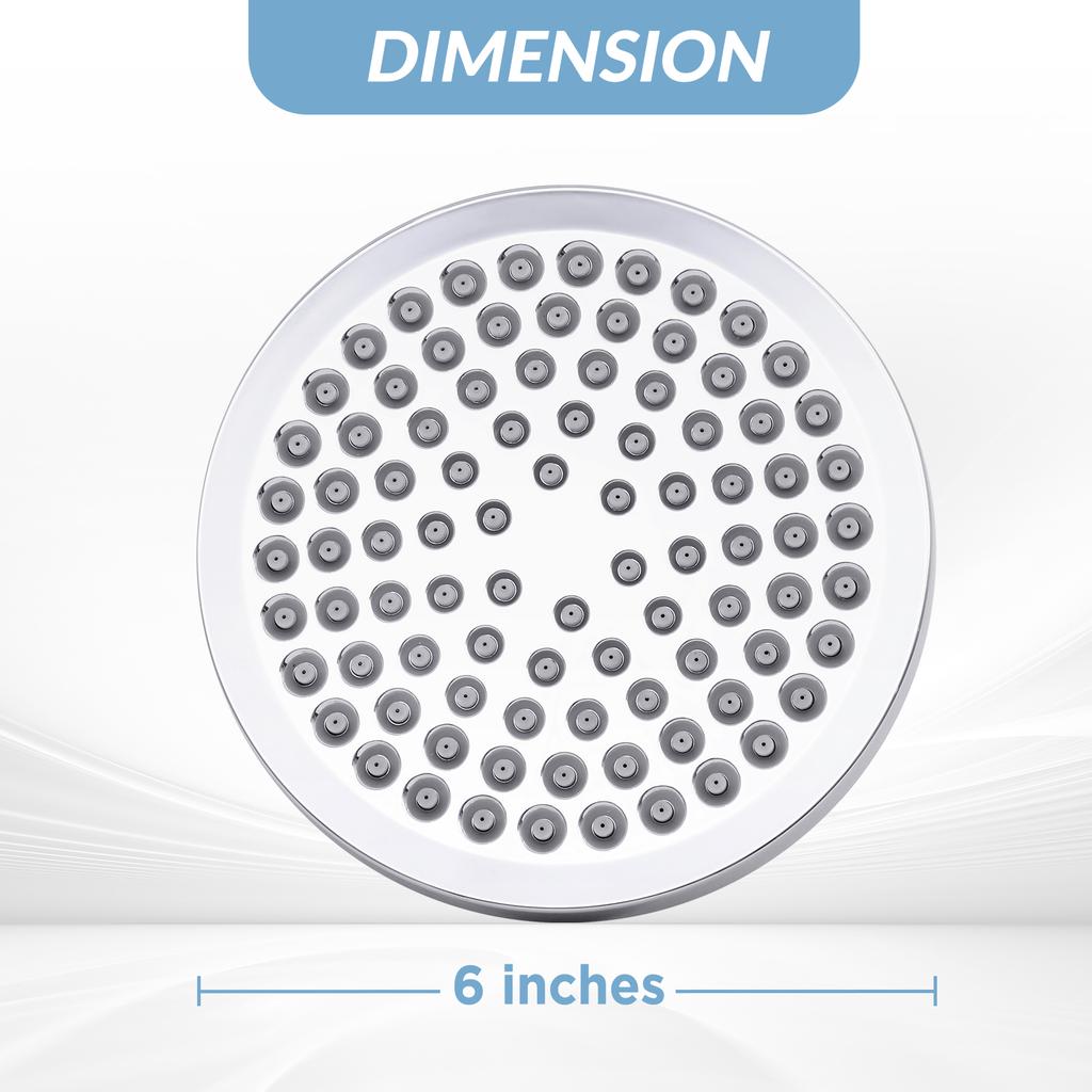 Shower Head High Pressure Rain Adjustable Stainless Steel 6 Inch Wall Mounted Rainfall Shower Bathroom Accessories Replacement