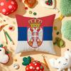 Serbia flag Cushion Cover Plush Fabric Soft DoubleSided Printed Sofa Warm Winter Home Gift Pillow Cover