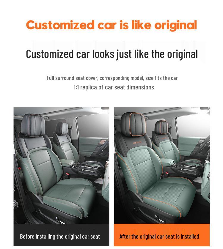 Новая универсальная 5-местная полностью кожаная подушка на автомобильное сиденье для Car03 - Все сезоны