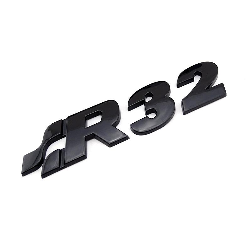 ankfz6 3d R32 Front Grill and truck Badge Emblem for VW Golf MK4 MK5 GOLF 4 Golf 5 R32 Boot Logo Sticker 1999-2008