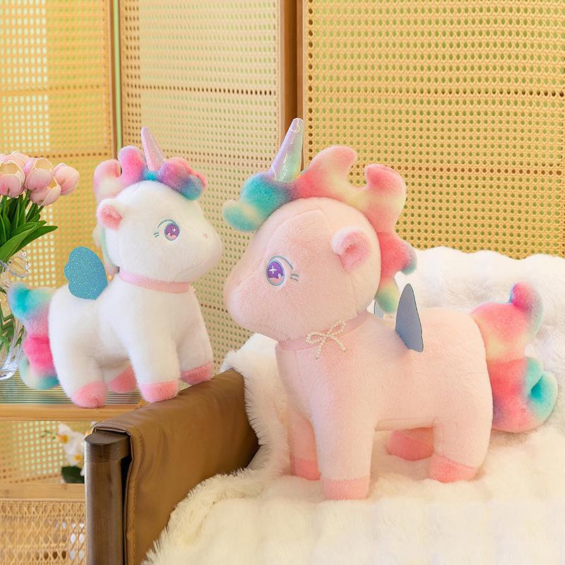 Rainbow Plush Unicorn Pony Doll - Comfort Pillow Gift for Kids