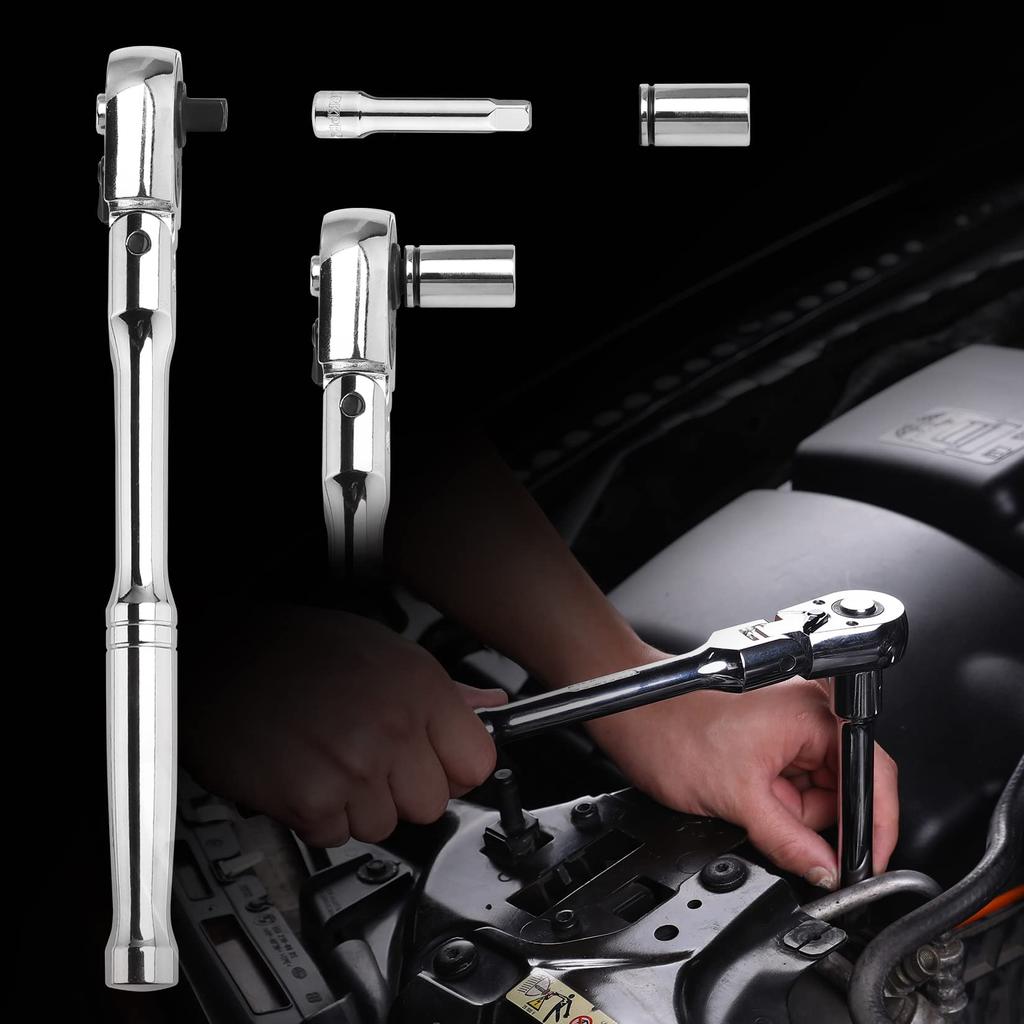 WORKPRO Ratchet Ratchet Socket Mm Oscillating 4 Level Easy Rotation Direction Quick Release Vanadium Steel 72 Gears Handle, Wrench, Wrench, 12.7