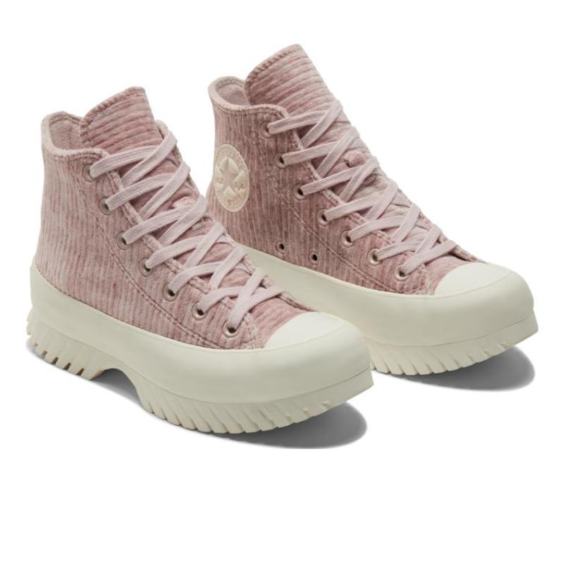 Converse Кеды Chuck Taylor All Star Lugged 2.0 на флисе Удобные и универсальные Высокие холщовые кеды Унисекс Розовый Белый