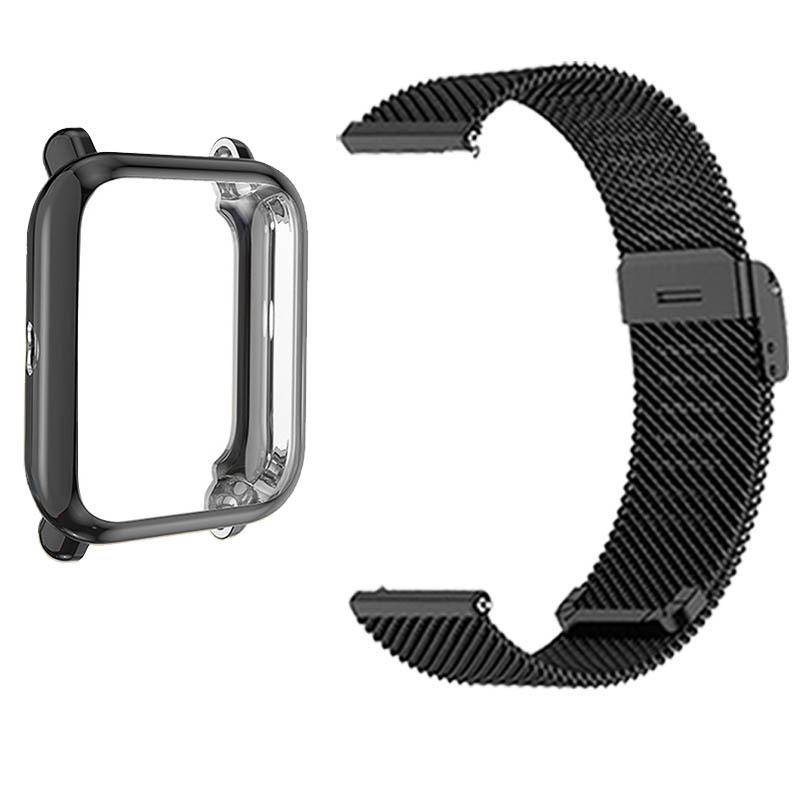 Защитный чехол для браслета для Amazfit Bip 3 5/Bip Pro 3/GTS 3 4, чехлы с ремешком для сенсорного экрана для Amazfit GTS 2/2 Mini, ремешок из нержавеющей стали