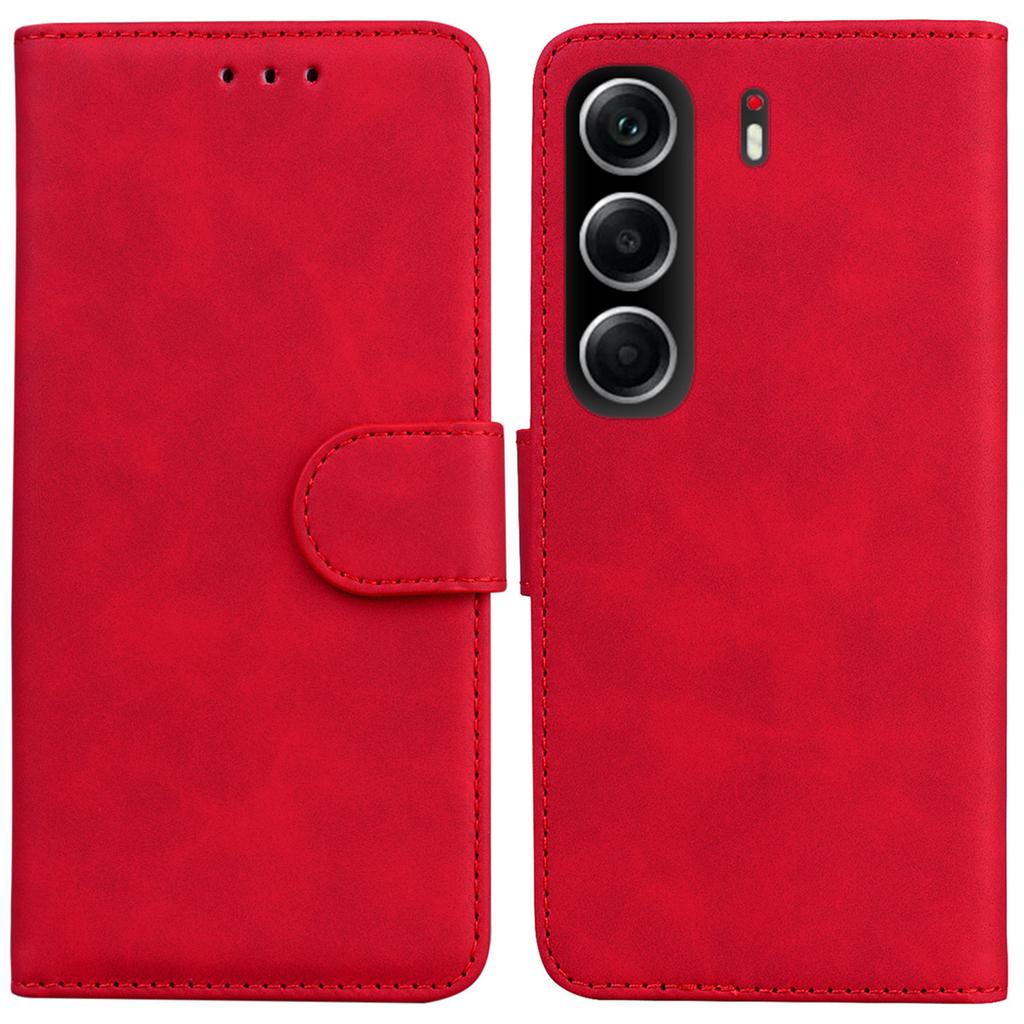 Для TECNO Camon 40 4G Чехол Однотонный Кожаный Чехол-кошелек для телефона