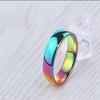Мужское и женское радужное красочное кольцо из титановой стали, обручальное кольцо, 6 мм, размер 7-11