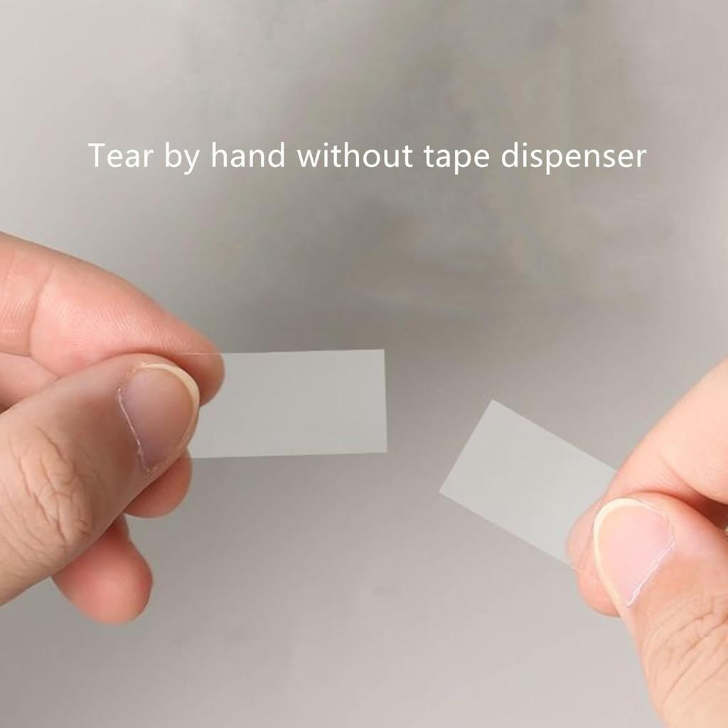 Clear Tape Refill 12 Rolls, Hand Tearable Transparent Tape for Dispenser, 3/4" x 1000inch Adhesive Tape for Office Home Craft Gift Wrapping (Not for