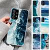 Blue Sea Phone Case For Samsung Galaxy S10 S21 S22 Plus Ultra A91 A51 A21S A12 Transparent Phone Cover