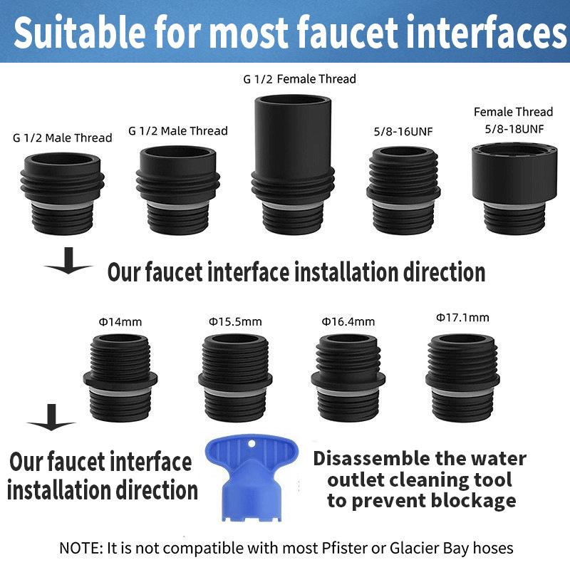 Замена головки кухонного крана, распылитель для смесителя, 9 насадок, водосберегающий душ, ванная комната, раковина, кран для мойки, замена