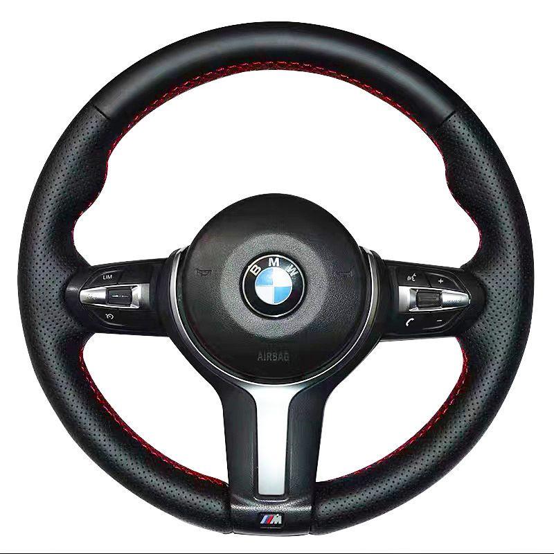 Чехол на руль автомобиля Ручная прошивка Нескользящий для BMW M Sport G30 G02 X5 F40 F41 g82 M4 Сделай сам Мягкая замша Салон автомобиля