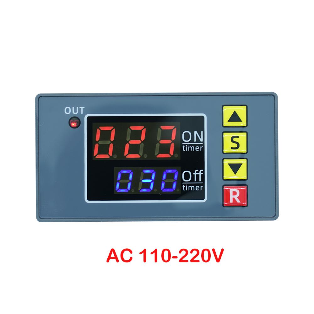 Цифровое реле времени AC 110V 220V DC 12V 24V, светодиодный дисплей 0-999, циклический таймер, управляющий переключатель, реле времени, переключатель задержки времени