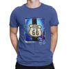 Route 66 Usa Highway T-Shirts Men Vintage 66 Route Funny Pure Cotton Tees Crewneck Short Sleeve T Shirts Summer Clothes