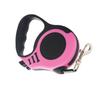 Retractable Dog Leash Automatic Telescopic Non Slip Handle Bone Pattern Portable Pet Tractor Dog Tape for Outdoor Pink