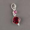 Pink Rubellite Gemstone 925 Sterling Silver Jewelry Handcrafted Pendant 1.60" PP-9-11