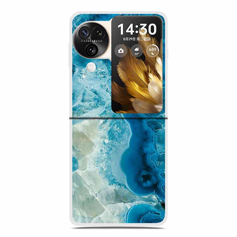 For Oppo Find N3 Flip 5G Cases Clear 6.8" Marble Hard TPU Back Cover For Oppo Find N 3 Flip Phone Cases Coque Fundas Bumper Etui
