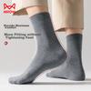 MiiOW Cotton Socks for Men, Summer Pure Cotton 100% Mid-Calf Socks, Sweat-Absorbing Business Cotton Socks, 2 Black, 2 Dark Gray, 1 White