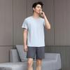 Summer Men Pajamas Summer Short-Sleeved Shorts Nightwear Homewear Cool Feeling Sports Leisure Thin Section Loose Suit Sleepwear
