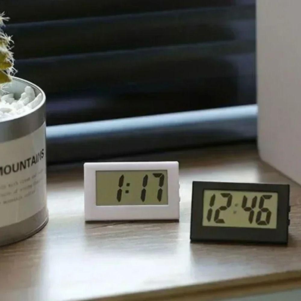 1 шт. дисплей времени мини треугольные часы бесшумные настольные электронные часы для дома спальни офиса автомобиля