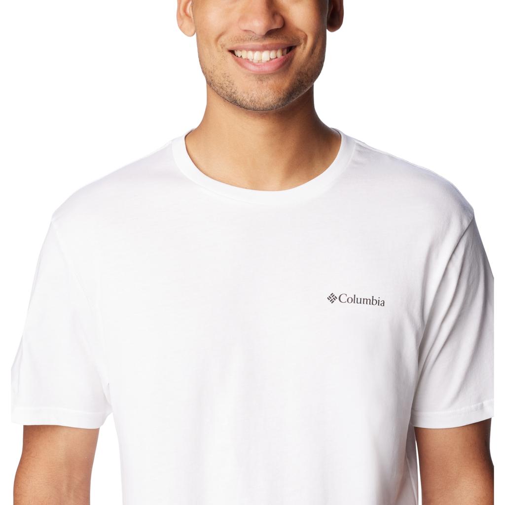 Columbia CSC Базовая футболка с коротким рукавом с логотипом, Мужская белая футболка