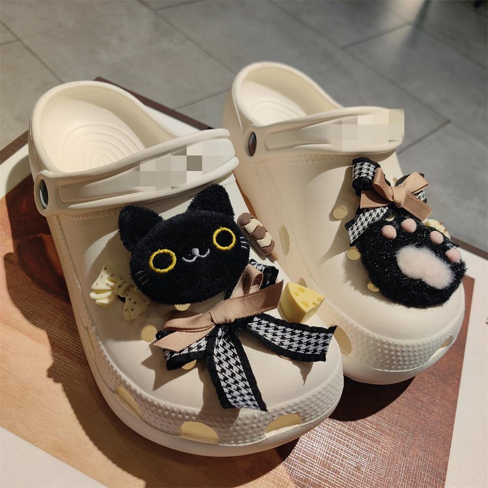 Подвеска для обуви Crocs DIY 3D плюшевые мультяшные животные украшение для обуви пряжка для Croc Подвески для обуви с отверстиями Аксессуары