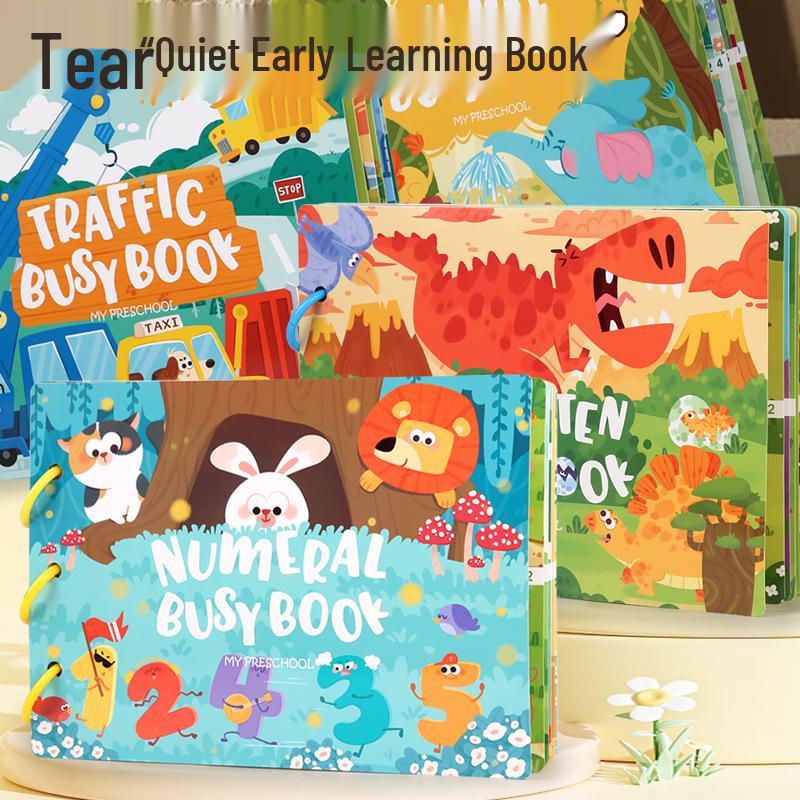 Handmade Educational Quiet Book for Early Childhood Development - Baby Sticker Activity