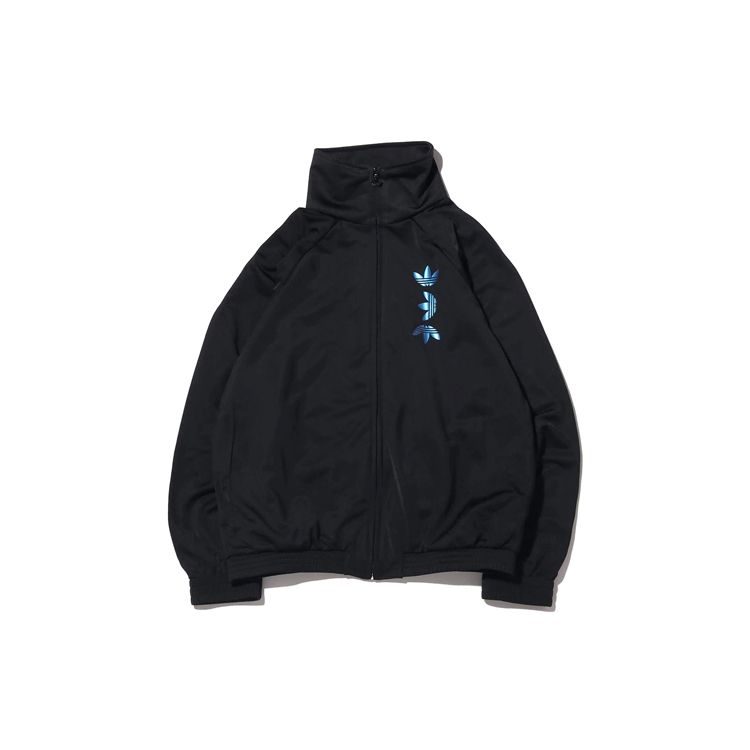 adidas Мужская спортивная куртка Originals Zeno с 3M светоотражающими элементами, Черная с Королевским синим, FS7333