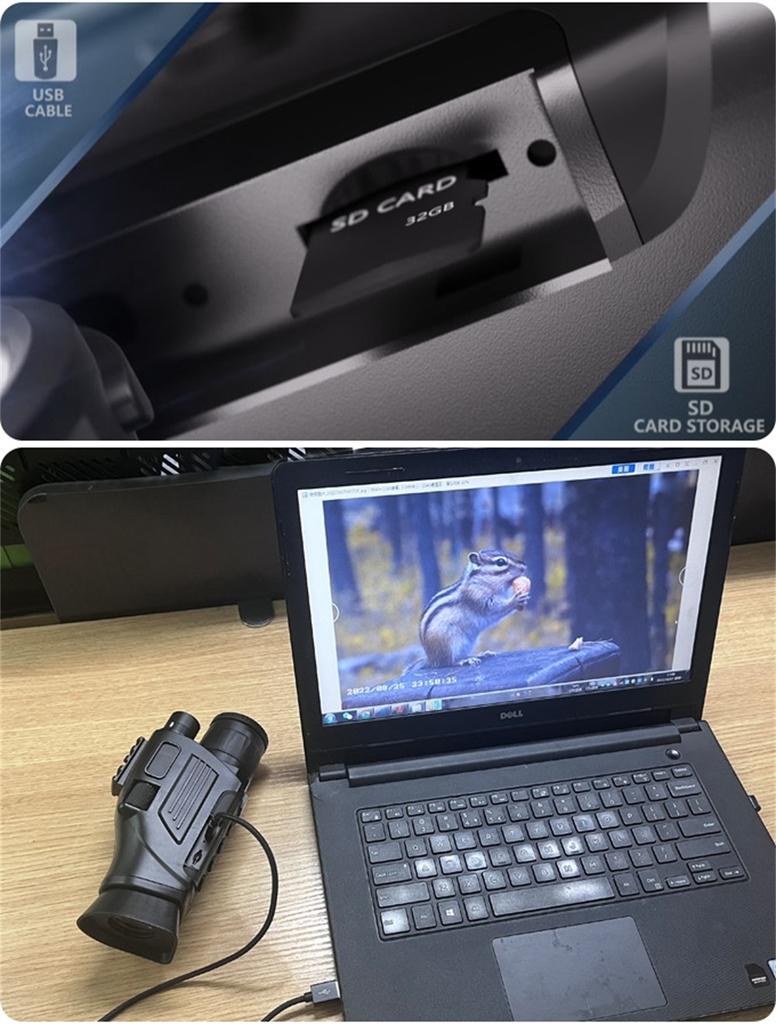 Портативный профессиональный телескоп 4k Hd, 6-кратный цифровой зум, 400 м, инфракрасный монокуляр ночного видения для записи видео на охоте